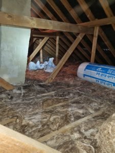 loft insulation mid install